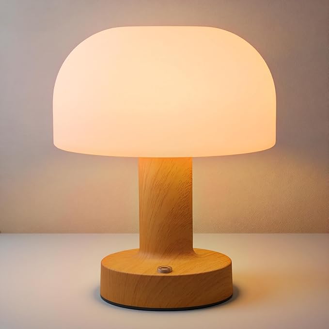 Waterproof Shower Lamp Cordless Rechargeable Mushroom LED Light, IP65 Waterproof Bathroom Lamp Portable Touch Light for Shower, Shower Light Bathroom Bathtub Decor Indoor Outdoor Use