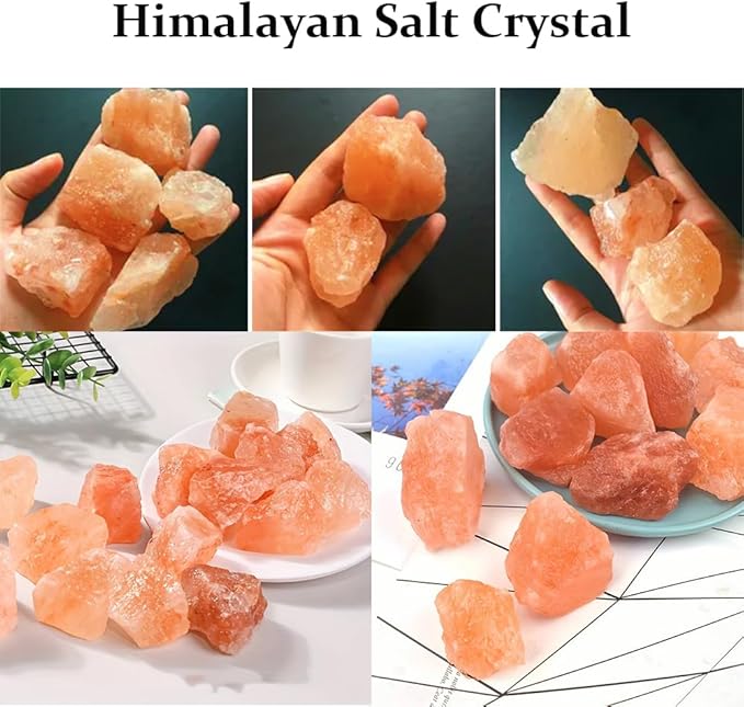 Zenkeeper 1 Lb Large Raw Himalayan Salt Crystal Rough Himalayan Quartz Natural Orange Salt Stone Crystal Stone Mineral Specimen Gemstone Healing Crystals and Stones