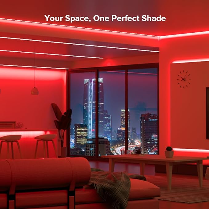 BTF-LIGHTING FCOB COB FOB LED Strip Lights 5V USB Powered 9.8FT 960LEDs Red Color 8mm Width Dimmable CRI 90+ with 3M Tape Flexible High Density for 3D Printer TV Backlight PC DIY Decor