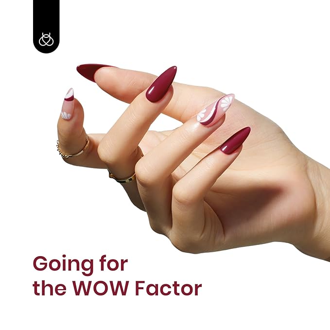 Beetles Red Gel Nail Polish - Dark Red Color Soak Off Mulled Wine Gel Polish Retro Modern 1Pcs 15ml Nail Art Manicure UV Led Salon Spring Gift for Women