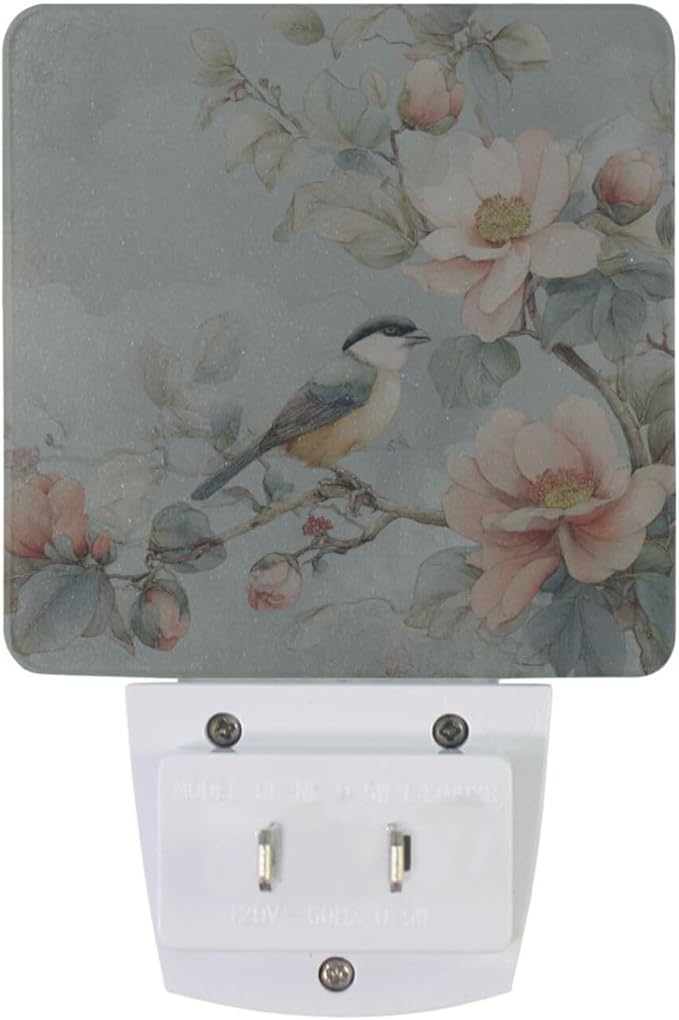 Bird Night Light 2 Pack Dusk to Dawn Sensor Led Lamp for Women Men Night Lights Plug into Wall Decor for Bedroom Kitchen Corridor, 0.5W