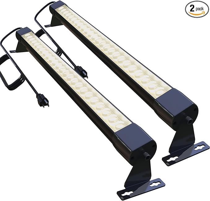 2 Pcs 4FT Wall Washer Light Bar, 72W Waterproof Outdoor Lighting, 4000K Natural White LED Lights, High Bright Wall Washer Lights Outdoor for Building Wall, Yard, Church, Batting Cage， 120V Plug in