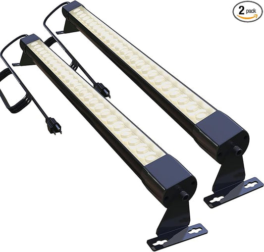 2 Pcs 4FT Wall Washer Light Bar, 72W Waterproof Outdoor Lighting, 4000K Natural White LED Lights, High Bright Wall Washer Lights Outdoor for Building Wall, Yard, Church, Batting Cage， 120V Plug in
