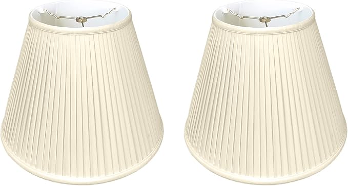 Royal Designs, Inc. Deep Empire Side Pleat Basic Lamp Shade, BSO-728-14BG-2, Beige, 8 x 14 x 11- Set of 2 Preferences