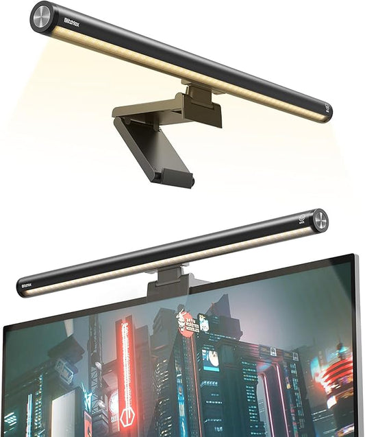 LED Screen Light Bar, Stepless Dimming Monitor Lamp for Desk Office Home Game, No Screen Glare/Touch Control/Space Saving/USB Powered