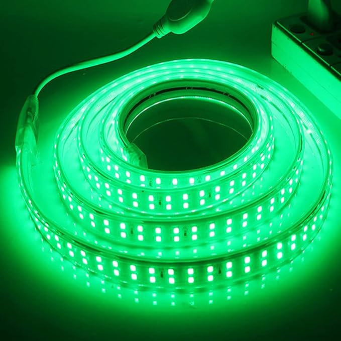 SUYOOULIN LED Strip Lights, High Voltage AC110V-130V 23ft/7m Super Bright 28000LM Waterpoof IP68 2835 180 LEDs/m LED Light Strips for Home Garden Outdoor Decoration(Green)