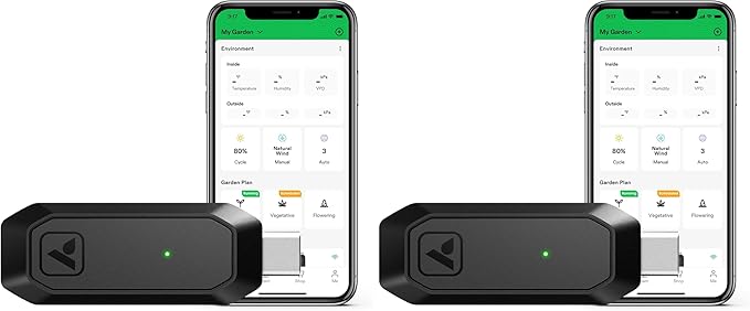 VIVOSUN GrowHub Controller E25 for Grow Tent Cooling Ventilation Lighting, Supports Smart Grow System Devices, Easy to Install & Use, WiFi App Controllable, Expansion Port for E42/E42A (Pack of 2)