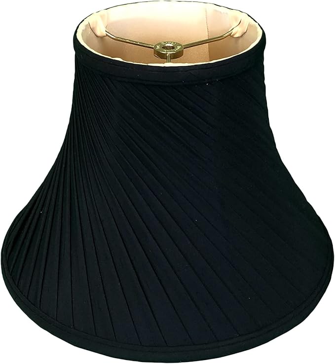 Royal Designs Twisted Pleat Basic Lamp Shade, Black/Gold 8 x 18 x 13