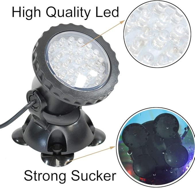 iMeshbean Submersible Led Pond Lights,Set of 4 144 LEDs Underwater Pool Fountain Waterfall Lights Color Changing Lamp with Remote Control