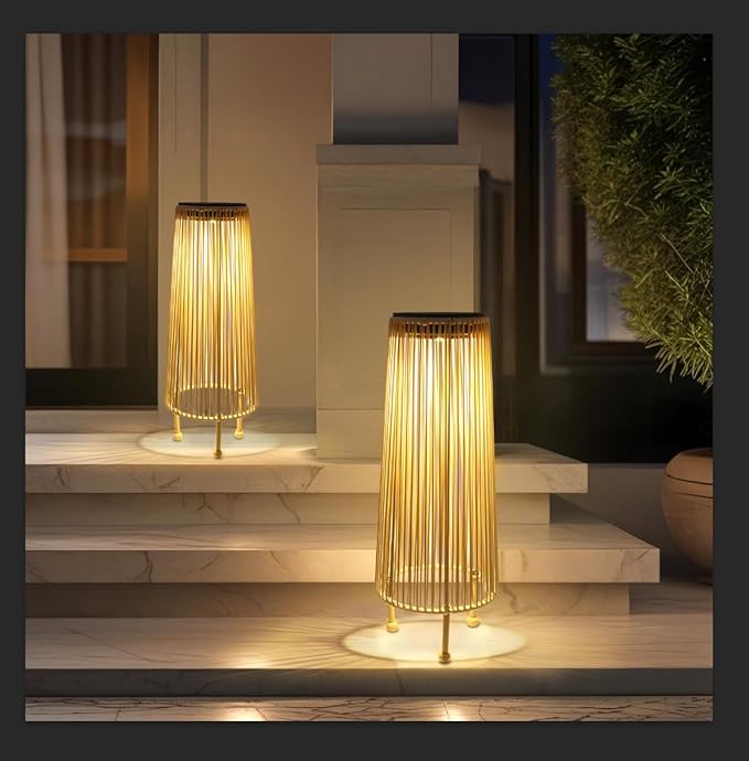 Outdoor Solar Floor Lamp, Upgraded Solar Patio Lamp, Brighter Outdoor Floor Lamp, Auto On/Off Patio Lamps Outdoor for Yard Garden Patio Pathway Lawn Decor