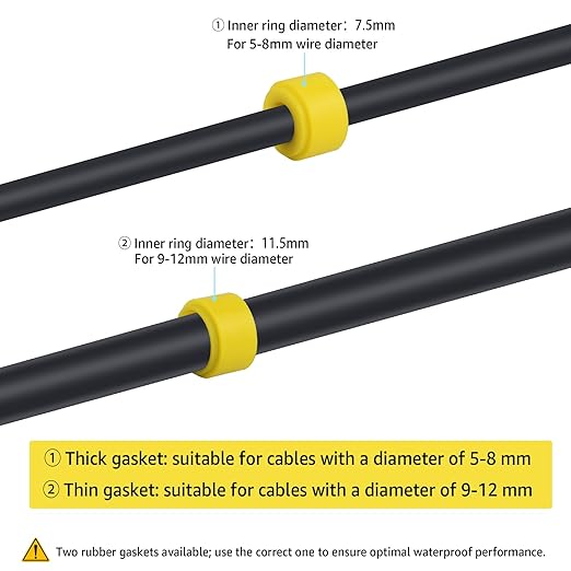 Junction Box Outdoor Waterproof Electrical Cable Connector,NineLeaf 3PK 3-PIN M20 Extension Electrical Cable Protector for Cable Diameter Ø5-12mm,for Outdoor Road Landscape Lights,External Cord Boxes