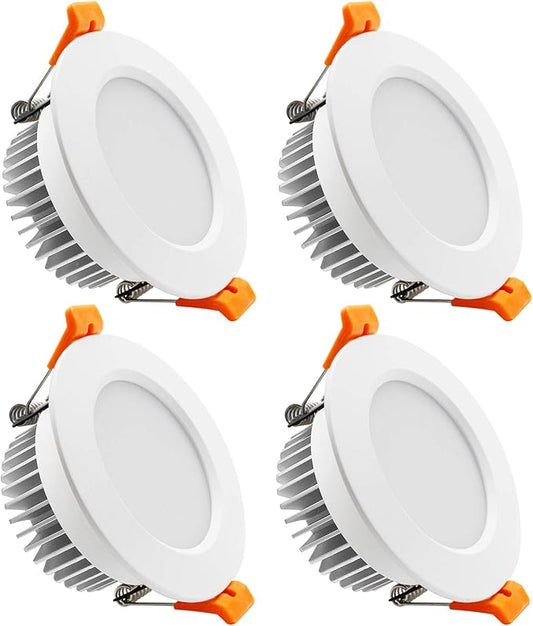 YGS-Tech 3.5 Inch LED Recessed Lighting, Dimmable Downlight 7W(55W Halogen Equivalent), CRI80, 5000K Daylight White, Ceiling Light with LED Driver(4 Pack)