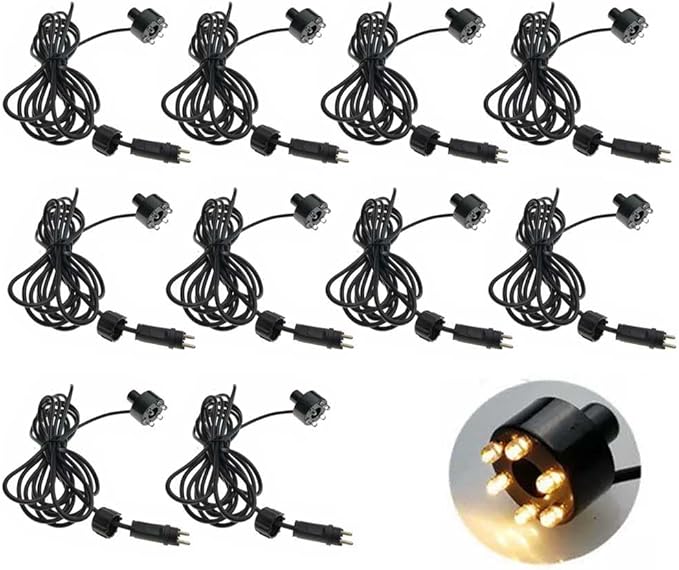 Wholesale Fountain Submersible LED Light Fountain Ring (6-LED no AC Plug) for Garden, Square, Yard (Warm White,10)
