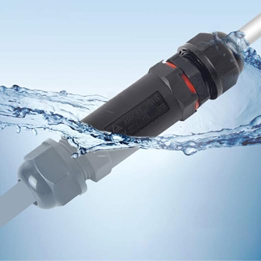 Cable Connector Waterproof IP68 3-Pole for 1-13 mm Cable Diameter, 2 Pieces Junction Box, Outdoor Underground Cable, Junction Box, Street Landscape Lights, Cable Sleeve, Connection Box