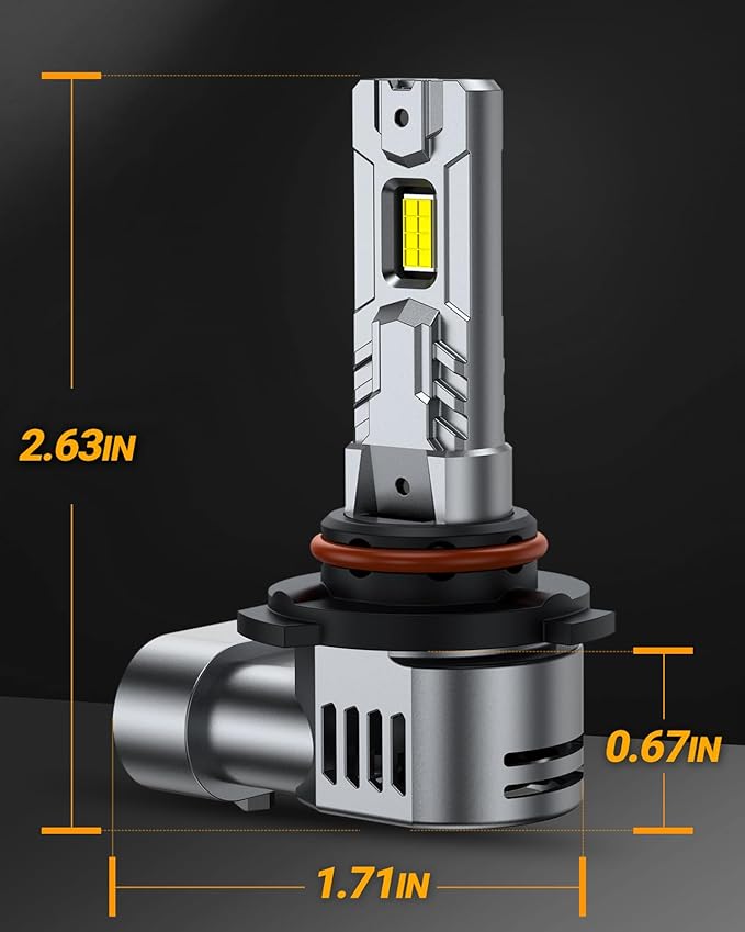 SEALIGHT S2S HB4/9006 Light Bulbs, 40000LM Super Brighter, 6500K Pure White 9006 Fog Bulbs, 60K+ Hours Lifespan, 2-Pack for Powersports/ATV Lamps