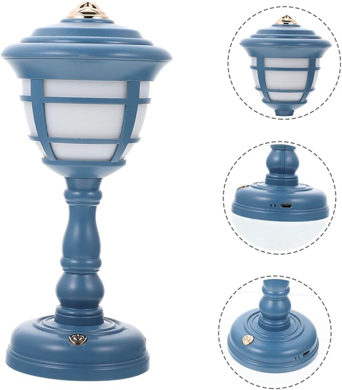 Angoily Smart USB Table Lamp Retro Palace Lantern Ornaments Desk Lamp Aesthetic Cordless Night Light