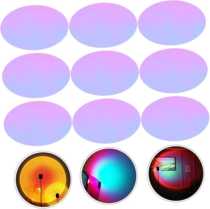 Pcs Mm Diameter Camera Light Filter Sheet Delicate Sunset Light Atmosphere Photo Film for