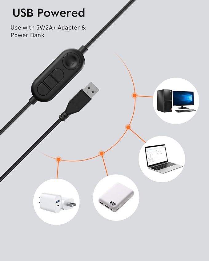 USB-Powered Selfie Ring Light for Desk, Laptop, Monitor & Phone – LitONES Eye-Caring Webcam Light with 84 Soft LEDs, 50 Modes, CRI 97.8+, 5” Small Streaming Light for Zoom, Video Calls & Conference