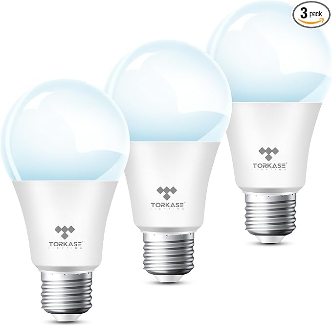 Dusk to Dawn Light Bulbs Outdoor, 13W(100W Equivalent), 6000K Daylight, Automatic On/Off Outdoor Security Light, Sensor A19 E26 Bulbs Photocell for Wall lamp Porch Garage Yard, Christmas Gifts 3Pack