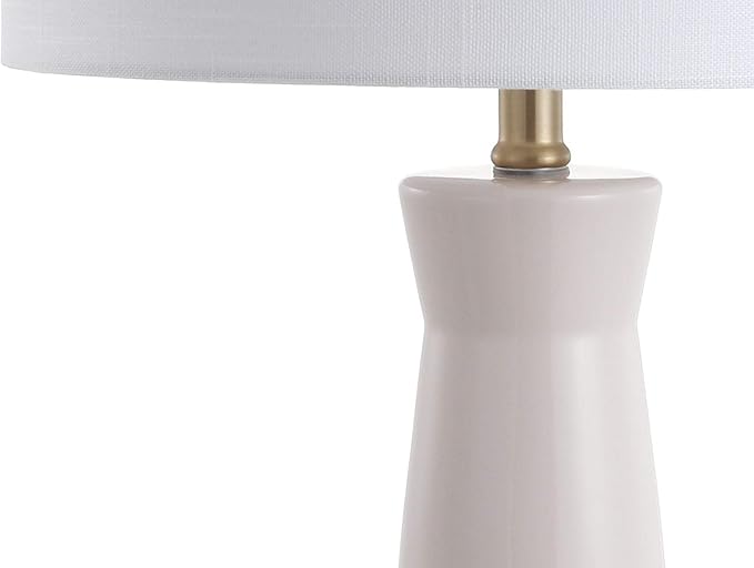 JONATHAN Y JYL3046A Hartley 29" Ceramic Column LED Table Lamp Contemporary Transitional Bedside Desk Nightstand Lamp for Bedroom Living Room Office College Bookcase LED Bulb Included, Cream