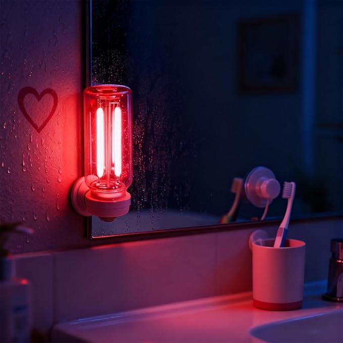 Touch Adjustment Retro Car Lamps Accessories, Battery Operated & USB Plug in Auto Interior Mood Bulb, Touch Dimmable Mini Neon Night Lights for Bedroom, Camping, Holiday, No Pole Dimming (Red, 1Pack)