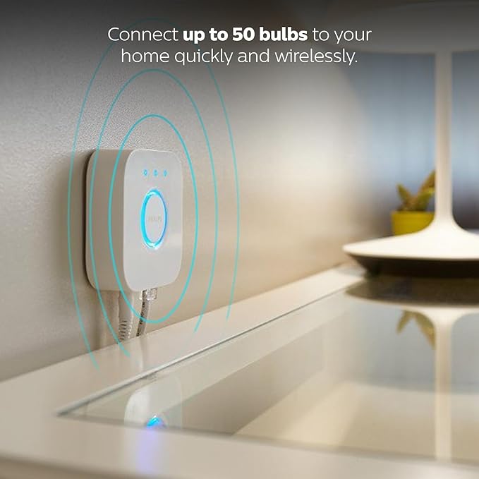 Philips Hue Bridge,Unlock The Full Potential of Hue Bridge System,Multi-Room and Out-of-Home Control,Create Automations and Zones,Smart Lighting Hub,Works with Voice-and Matter-Compatible,(Pack of 2)