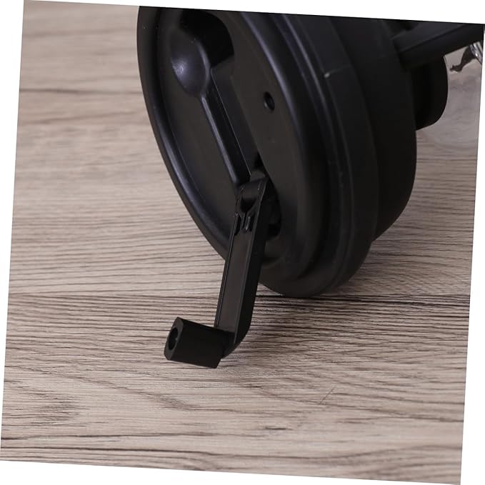 USB Rechargeable Solar Retro Horse Light Hand Crank Powered Multi Function Camping Lantern for Outdoor Use Portable LED Tent Light Black