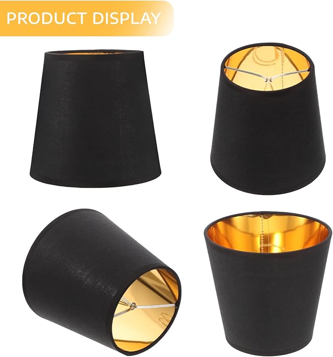 Lamps Shades Small Lamp Shade Fabric Lampshade Vintage Cloth Lamp Shade Light Cover Replacement for Table Lamp Chandelier Wall Lamp Candelabra Bulbs Candle Black Lamp Shades