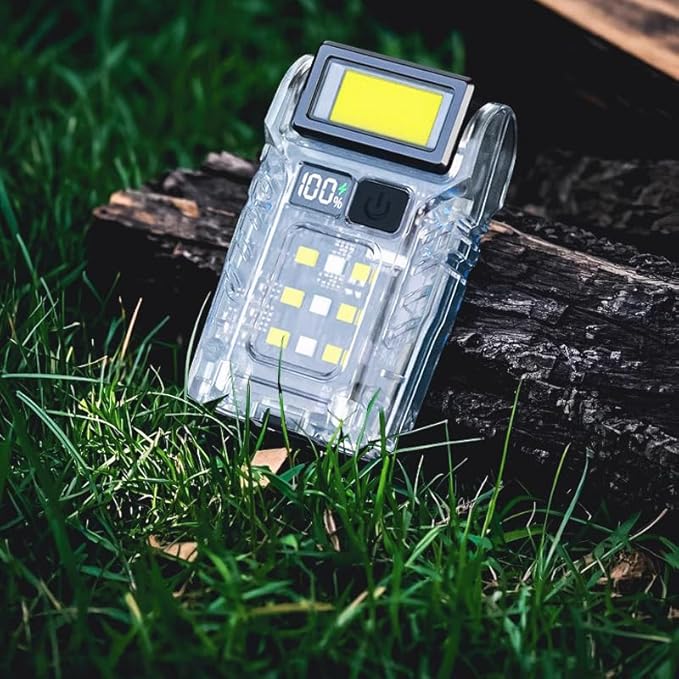 G5 EDC Flashlight 1200 Lumens, Super Bright 7 Modes Mini Pocket-Sized Flat Flashlights Rechargeable, Portable Small LED Dual Light w/Clip, IP68 Keychain Magnetic Torches for Camping Emergency