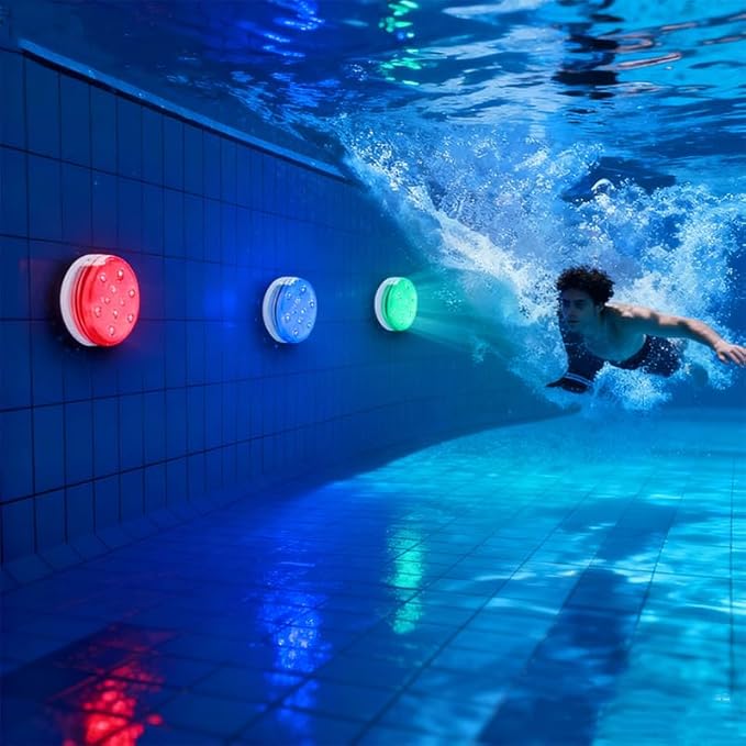 Submersible LED Lights with Remote Control Color Changing IP68 Waterproof Pool Lights for Aquarium, Pond, Hot Tub, Vase, Party & Holiday Decorations(4 Pack)