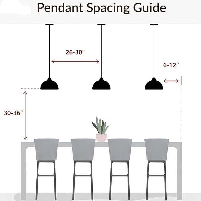 Mid Century Modern Pendant Light, 15" Nordic Hanging Ceiling Light Fixture with 4-Tier Metal Shade, E26 Base, Vintage Pendant Lamp for Kitchen Island, Dining Room White