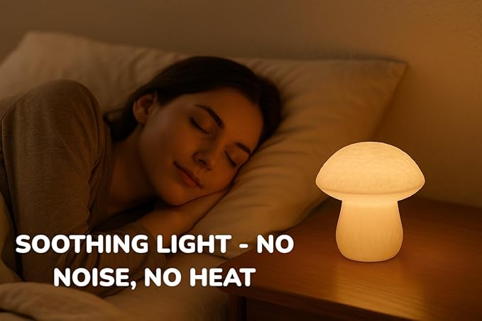 Mushroom Lamp - Small Bedside Night Light with Remote - 13 Color Options, Dimmable & USB Powered - Cozy Ambient Lighting for Bedroom, Kids Room, Dorm - Aesthetic Small Table Lamp Gift