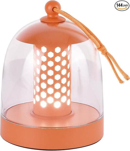 Camping Lantern, IPX4 Waterproof Touch Control LED Night Light, USB Rechargeable & Long Lasting Battery, Portable Hanging Tent Lamp for Outdoor Camping Hiking Backpacking,Orange