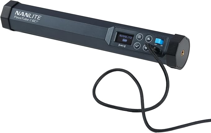 Nanlite PavoTube II 6CP LED Light Tube–RGB, Adjustable Color & Brightness,High CRI 95+ for Professional Photography, Video, and Live Streaming,Portable, Dimmable, Compact Design for Content Creators