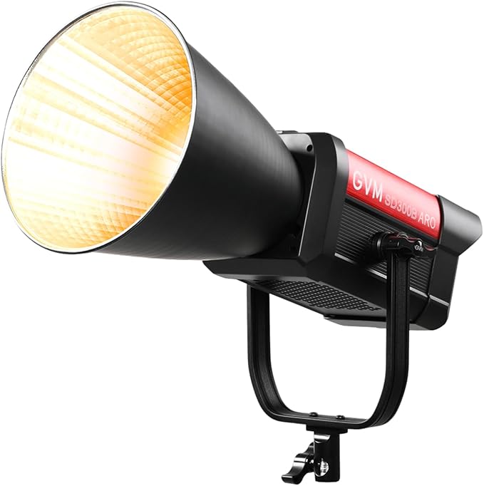 GVM Photography Lighting 300W Bi-Color Studio Lights with 45°Standard Reflector 454900Lux@1m Video Light 12Lighting Scenes App Control LED Video Light for Outdoor Shoot YouTube Videos