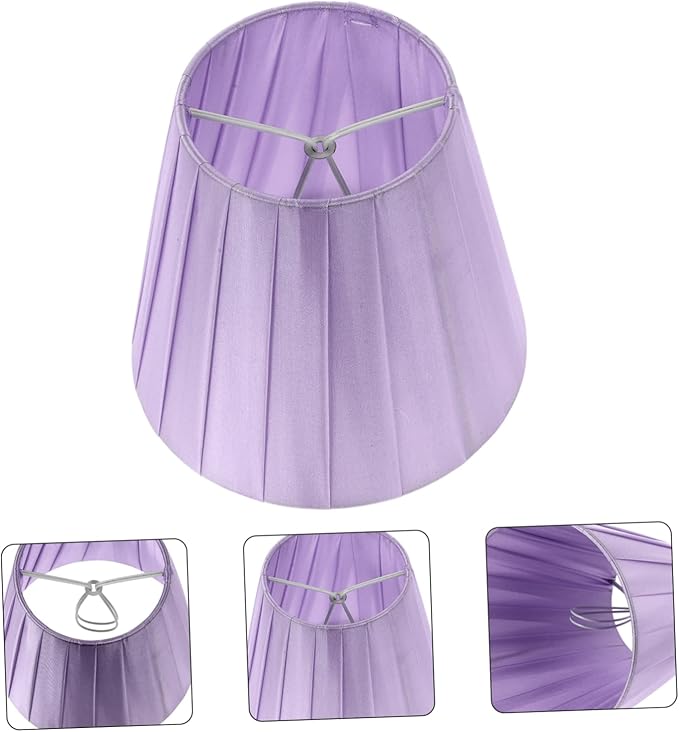1pc Fabric Bulb Lampshade Trendy Home Decor Vintage Table Lamp Pleated Shade Gauze over Light Bulb Wall Light Accessory Cloth Art E27