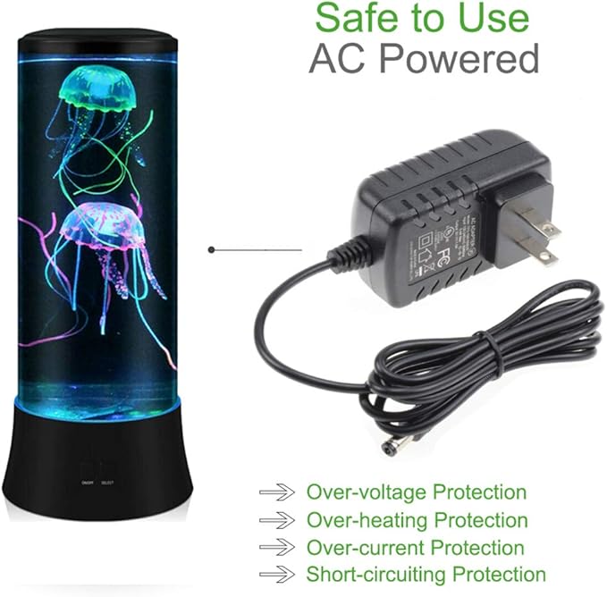 EDIER Jellyfish Lamp, LED Fantasy Jelly Fish Light, 7 Color Setting Jellyfish Tank Table Lamp Decorations for Home Office Decor Great Kids