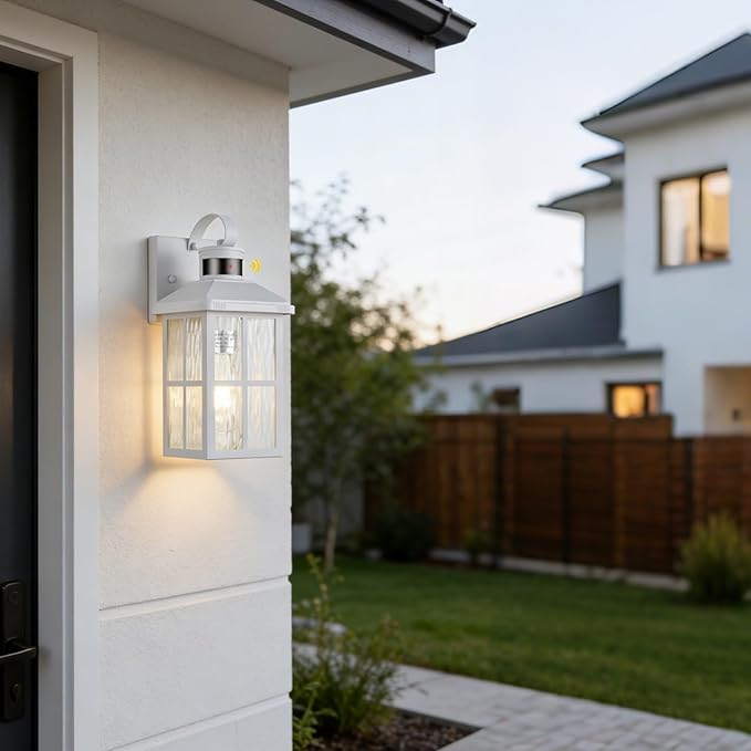 2 Pack Motion Sensor Porch Light Dusk to Dawn Outdoor Wall Light Bronze Exterior Lighting Fixtures Modern Outside Wall Mount Coach Lamp for House Garage Patio Front Door