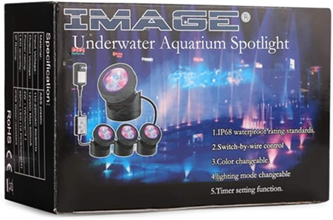 Pond Lights Remote Control Submersible LED Lights [Set of 4] IP68 Underwater Lights Aquarium Spotlight 48LED with Timer Landscape Lamp for Swimming Pool Fish Tank Fountain Pond Decoration