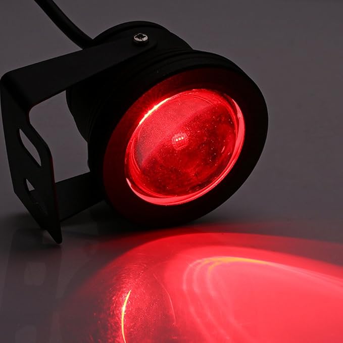 Keenso Color Changing Spotlights, 10W 12V RGB LED Spot Light IP68 Pond Aquarium Lamp for Pond,Fountain,Outdoor Holiday Halloween