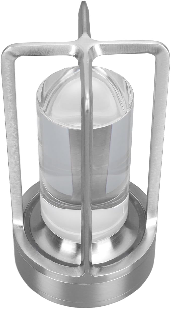 Generic Cordless , 16 Colours Rechargeable Crystal Lantern Lamp, Crystal Lantern, LED Lamp with Touch Control and Remote for Tables, Living Rooms, Offices (Silver), Genericzdbp7wqx0r-12