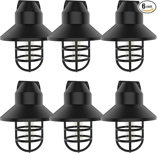 ETL Plug in 6 Pack,ETL Night Lights Plug Into Wall with Dusk to Dawn, Vintage Rustick Farmhouse Night Light 2700K,for Kitchen, Hallway, Bedroom, Bathroom Decor