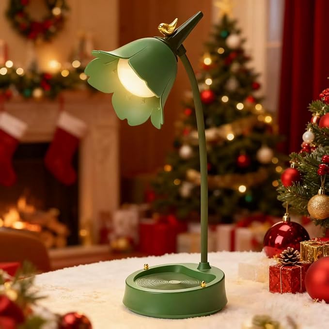 LED Desk Lamp Cordless Table Light Adjustable Gooseneck Dimmable Touch Rechargeable Battery Eye-Caring Night Light for Kids,Mini Cute Lamp for College Dorm Bedroom Reading