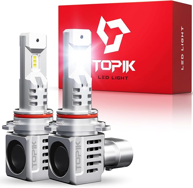 TOPIK 9006 HB4 LED Light Bulbs, 36000LM & 6500K White Super Bright 9006/HB4 Halogen Replacement Off-Road Use or Fog Light Bulbs, Plug N Play, 2PCS