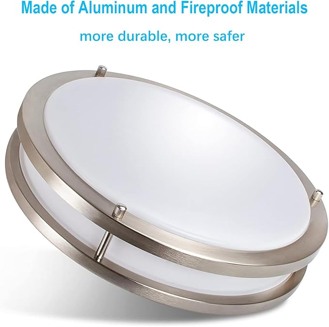 36W Dimmable LED Ceiling Light Fixture, 12 inch Flush Mount Light Fixture, Ceiling Lights for Bedroom, Kitchen, Bathroom, Super Bright 4000 Lumens, 400W Equivalent, 5000K Daylight White