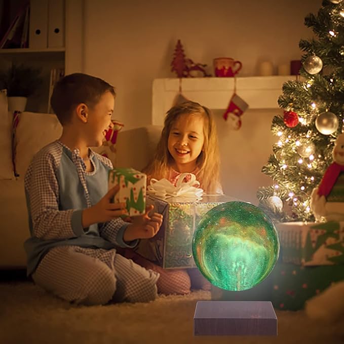 VGAzer Levitating Moon Lamp, 3D Illusion Moon Lamp with Remote Control, LED Galaxy Lamp for Bedroom Living Room Decoration, Unique Gifts for Kids Lover Friends (16 Colors Galaxy Suqare Base)