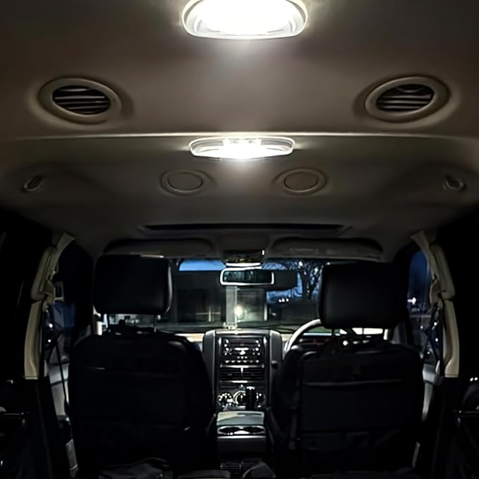EASY EAGLE LED Interior Car Lights for Ford-Explorer-2002-2010: 12 Piece Kit White LED Light Bulbs - Super Bright 6000K + Install Tool