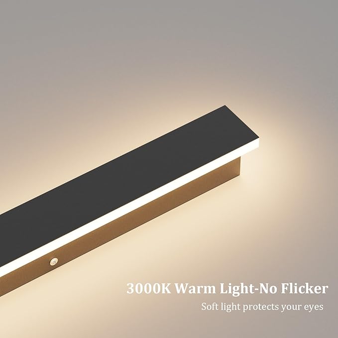 2 Pack 40Inch Long Outdoor LED Wall Lights 3000K Modern Exterior Wall Light Fixtures IP65 Waterproof for House Porch Courtyard