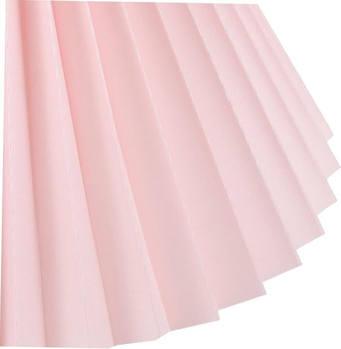Pleated Pink Lampshade Cover for Table Lamp Decorative Light Accessory Replacement Shade for Bedside Lamps Easy to Install 12-inch Diameter