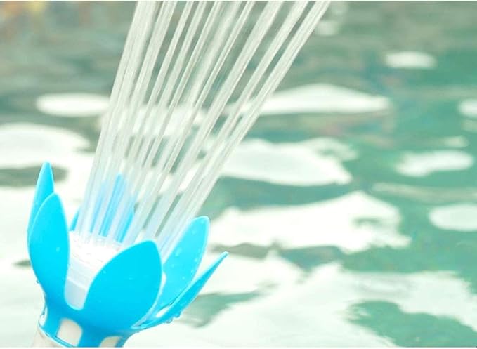 Water Powered Swimming Accessory Sprinkler Aerates with Color Changing LED Light Bulb for Use with 1.5 Inch Outlets (2 Pack)